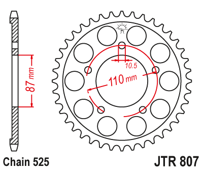 Звезда ведомая JTR807 42