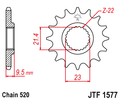 Звезда ведущая JTF1577 15