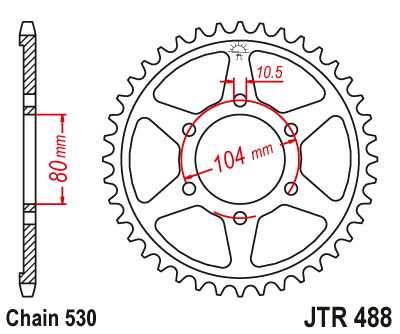 Звезда ведомая JTR488 42