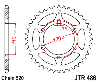 Звезда ведомая JTR486 38