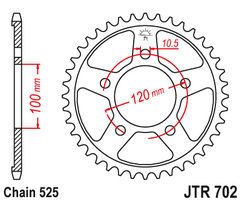 Звезда ведомая JTR702 46