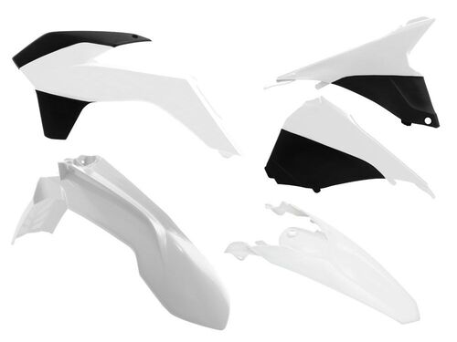 Комплект пластика KTM EXC-EXCF125-500 14-16 бело-черный