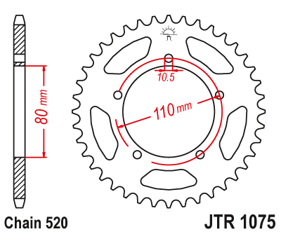 Звезда ведомая JTR1075 39