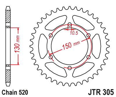 Звезда ведомая JTR305 46