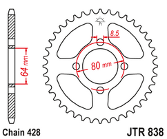 Звезда ведомая JTR838 38