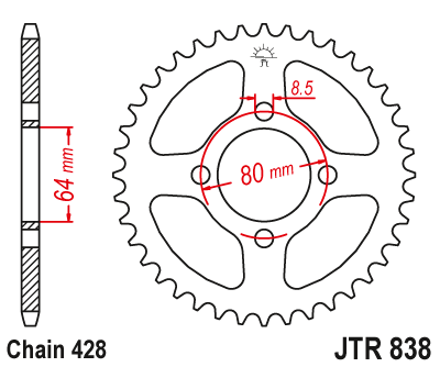 Звезда ведомая JTR838 38