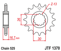 Звезда ведущая JTF1370 14