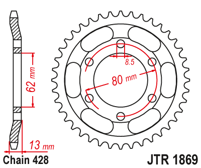 Звезда ведомая JTR1869 45