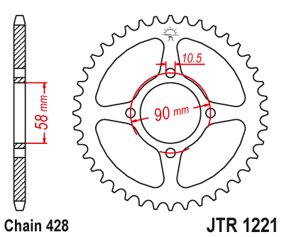 Звезда ведомая JTR1221 45