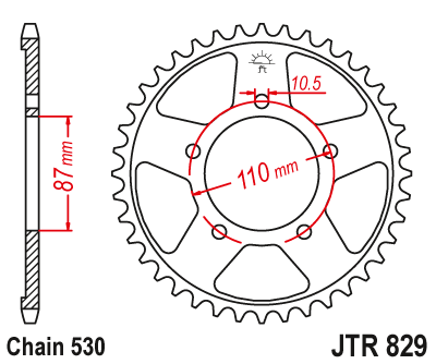 Звезда ведомая JTR829 43