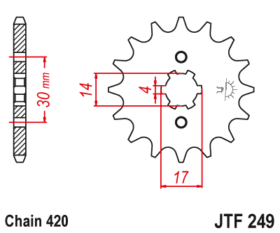 Звезда ведущая JTF249/504 15