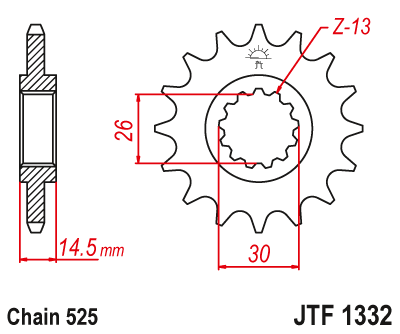 Звезда ведущая JTF1332 16