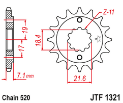 Звезда ведущая JTF1321 13