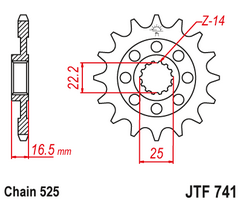 Звезда ведущая  JTF741 15