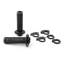 Грипсы X-GRIP Lock-On серые c открытым торцом