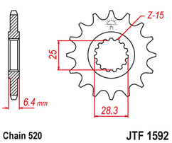 Звезда ведущая  JTF1592 16