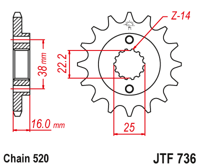 Звезда ведущая JTF736 14