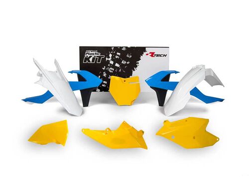 Комплект пластика KTM SX125-150/SXF250-450 16-18 # SX250/XC-F/XC250-450 Винтаж синий/желтый/белый