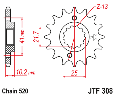 Звезда ведущая JTF308 15