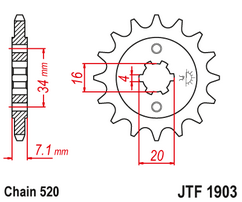 Звезда ведущая  JTF1903 12