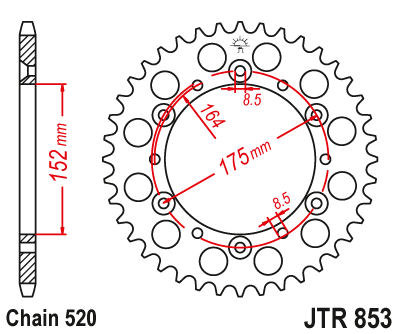 Звезда ведомая JTR853 52