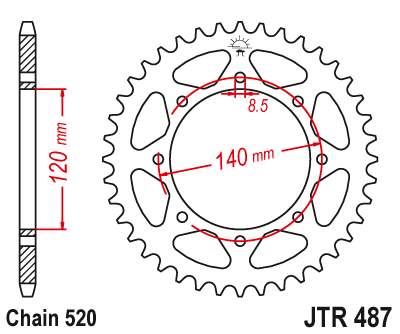 Звезда ведомая JTR487 46