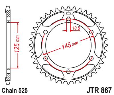 Звезда ведомая JTR867 43