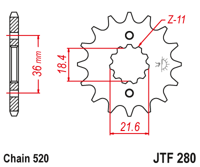 Звезда ведущая JTF280 13