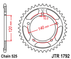 Звезда ведомая JTR1792 43