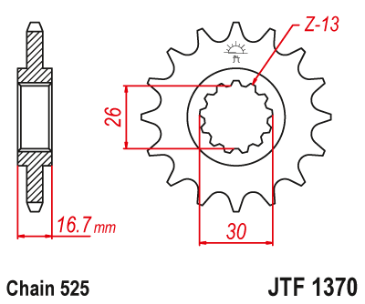 Звезда ведущая JTF1370 15