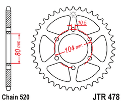 Звезда ведомая JTR478 45