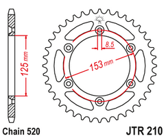 Звезда ведомая JTR210 44