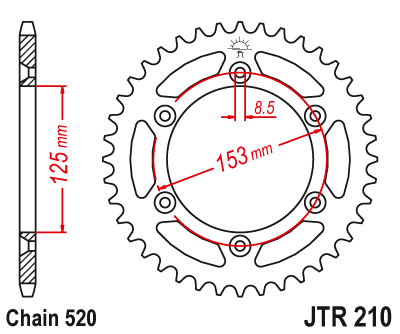 Звезда ведомая JTR210 44