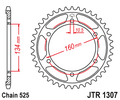 Звезда ведомая JTR1307 45 черная