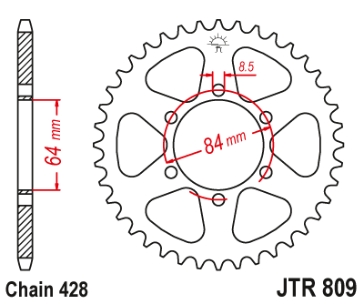 Звезда ведомая JTR809 49