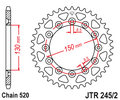 Звезда ведомая стальная 38 зубов Yamaha WR250F 08-20 / WR450F 10-16 JT