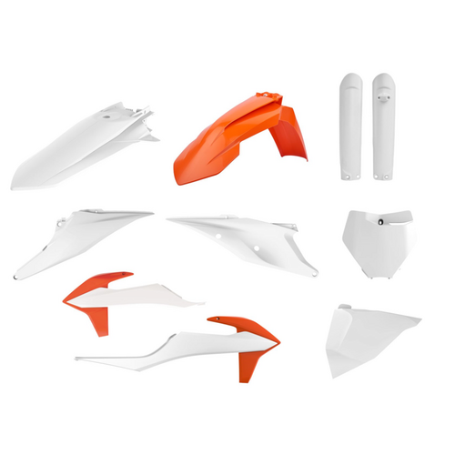 Комплект пластика бело-оранжевый  KTM SX/SX-F /19-22