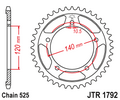 Звезда ведомая JTR1792 43 черная