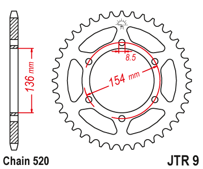 Звезда ведомая JTR9 47