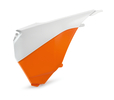 Крышка корпуса воздушного фильтра левая оранжево-белая KTM SX/SX-F 13-15 / EXC/EXC-F 14-16
