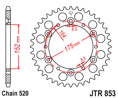 Звезда ведомая JTR853 43