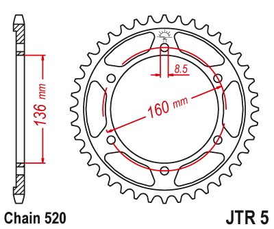 Звезда ведомая JTR5 46