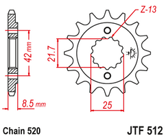 Звезда ведущая JTF512 17