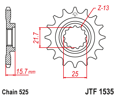 Звезда ведущая  JTF1535 15