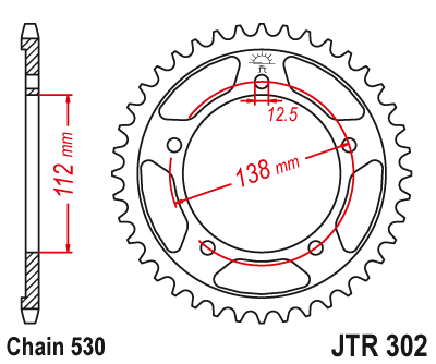 Звезда ведомая JTR302 42