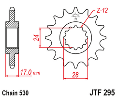 Звезда ведущая  JTF295 16