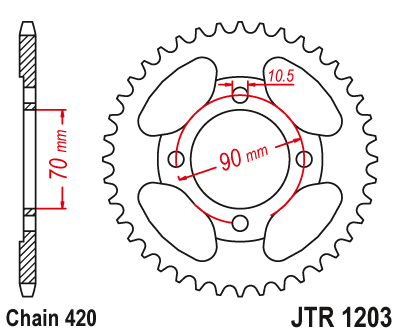 Звезда ведомая JTR1203 42