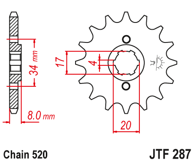 Звезда ведущая  JTF287 15