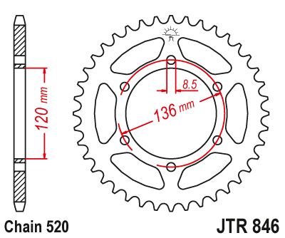 Звезда ведомая JTR846 41