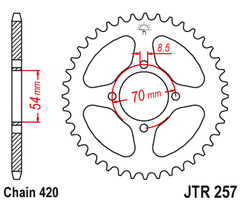 Звезда ведомая JTR257 40